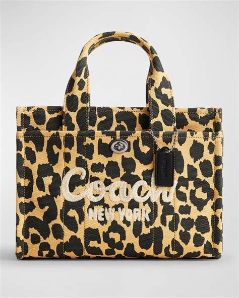 coach leopard canvas tote.